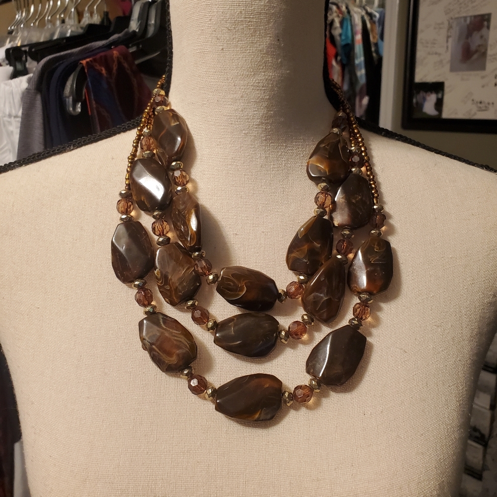 Brown Statement Necklace